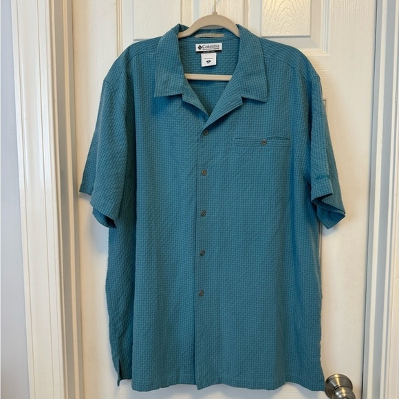 Vintage Columbia Sportswear Men's Blue/Green Check Short Sleeve Shirt. XL - Picture 1 of 9